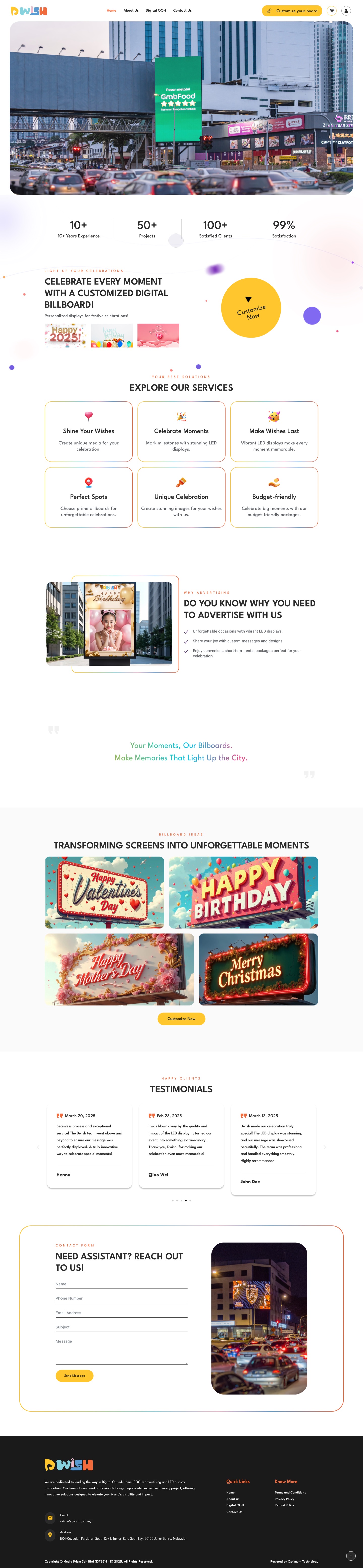 Dwish Malaysia website preview