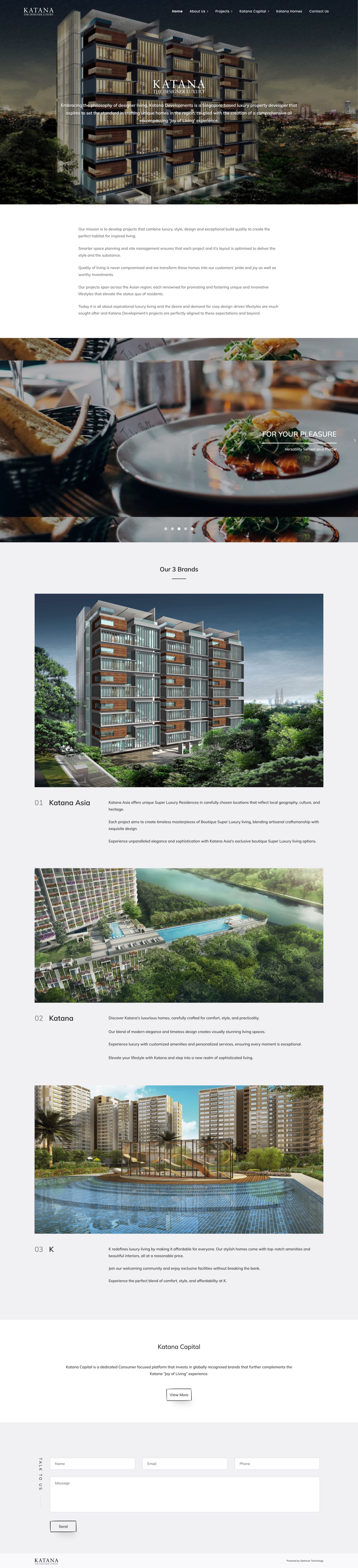 Katana Developments website preview