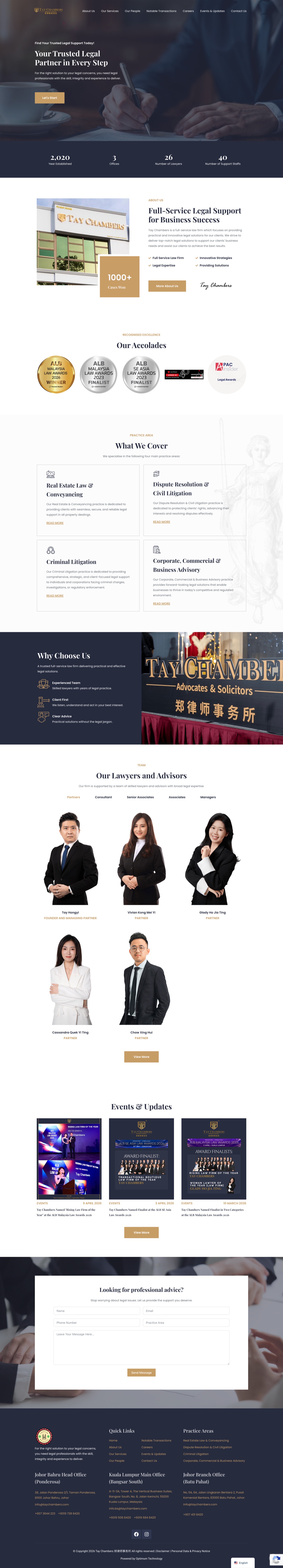 Tay Chambers website preview